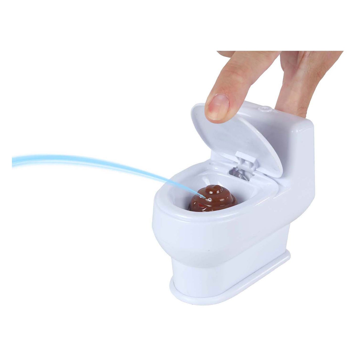 Poo toilet met drol waterspuitend 10cm