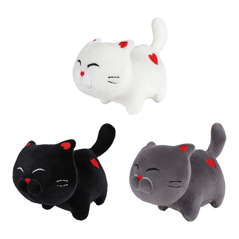 Take me home pluchen knuffelpoes met hartje - 16cm