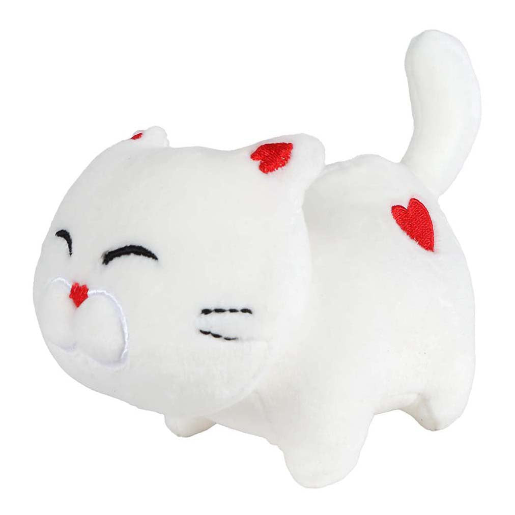 Take me home pluchen knuffelpoes met hartje - 16cm