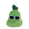 Fluffy menu pluchen fruit met zonnebril - 6cm