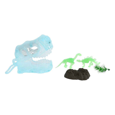 Dinoworld 3d dinosaurus gitd met sleutelhanger met 2 dino's
