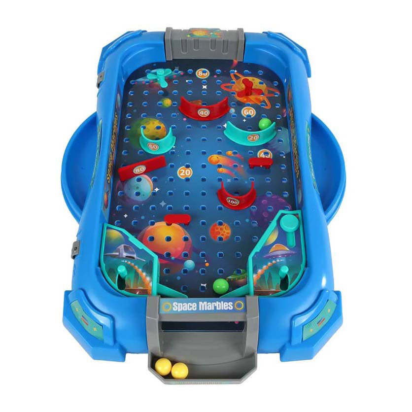 Pinball flipperkast space marbles 2in1 - 33,5x24,5cm