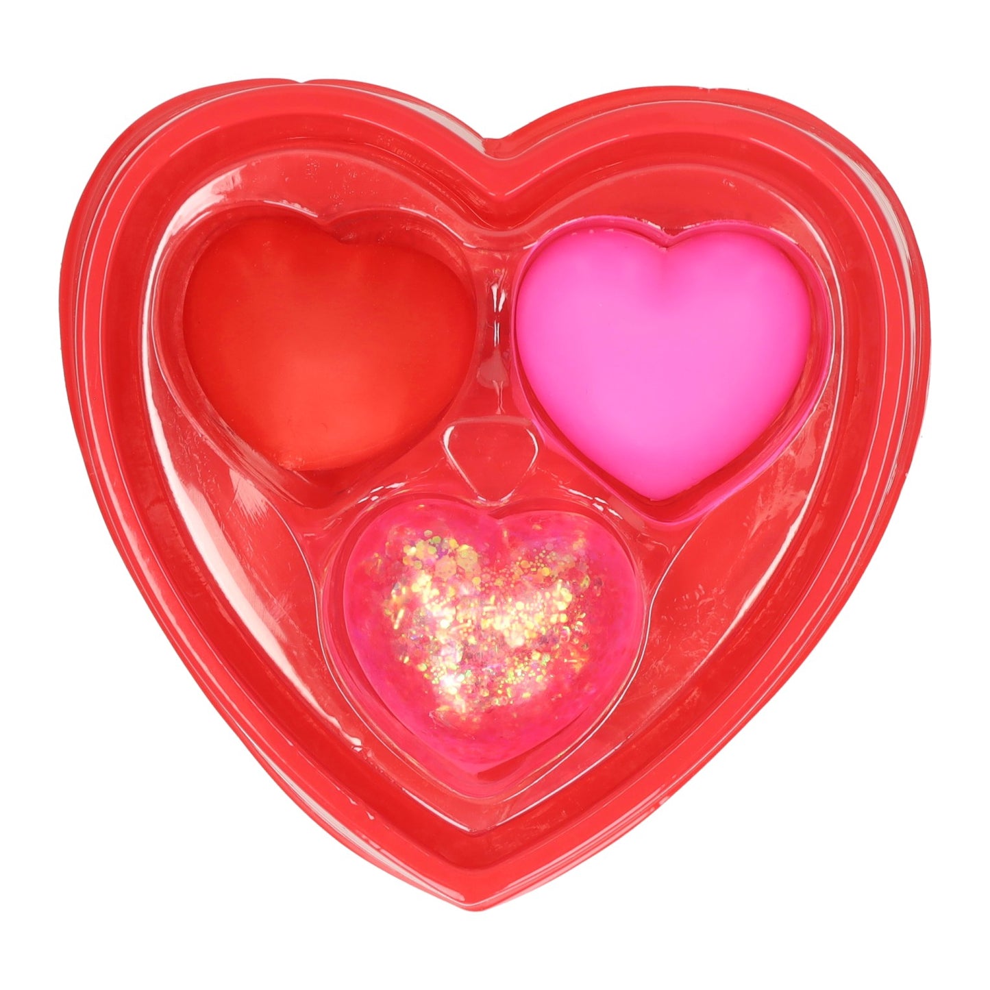 Squishy sensorische hartjes 4cm - 3st.