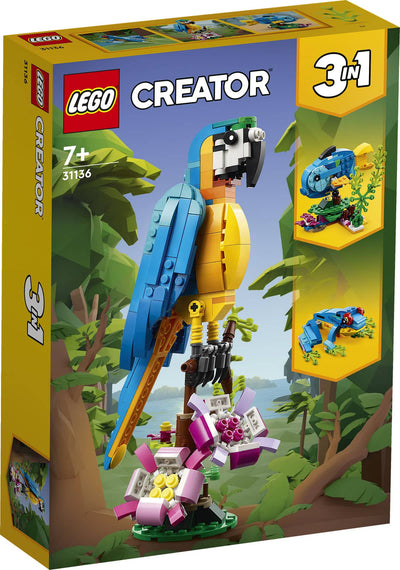 Lego creator 3-in-1 - exotische papegaai constructiespeelgoed (31136)