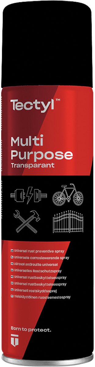 Tectyl multifunctioneel transparant - corrosie werend - oplosmiddelverdunde - op hars gebaseerd - transparant - corrosie werende compound - in spuitbus - 500 ml