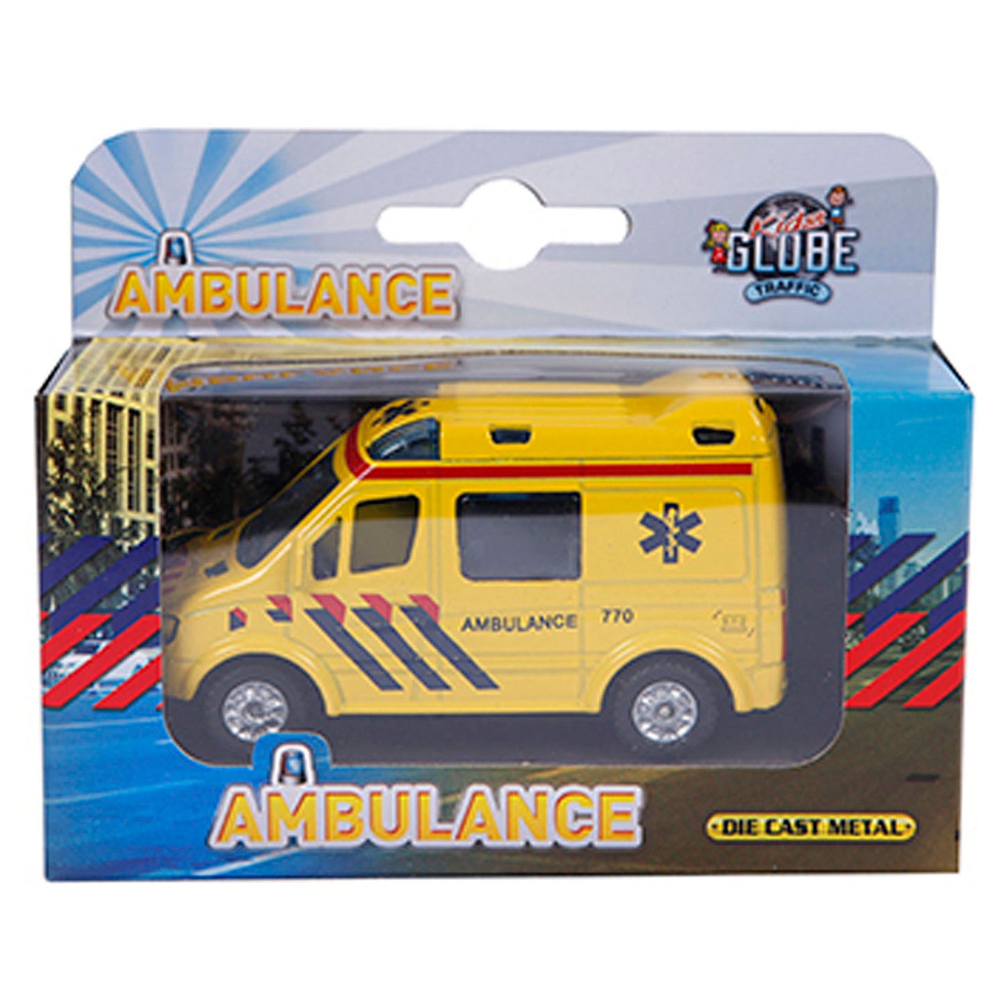 Kids globe die-cast ambulance nl