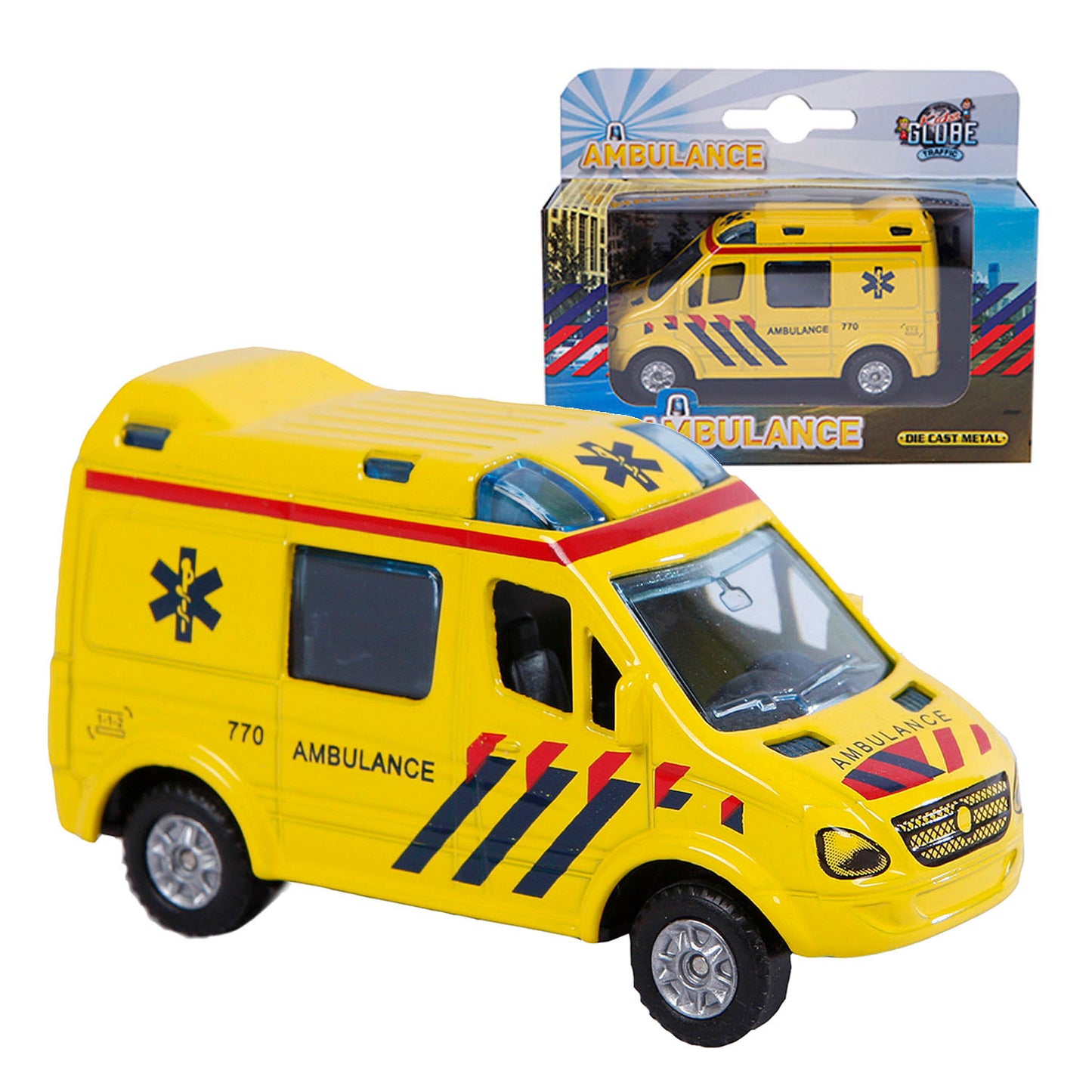 Kids globe die-cast ambulance nl
