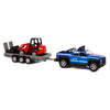 Kids Globe Terreinwagen met Aanhanger en Shovel, 30cm