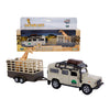 Kids globe landrover defender+giraffe trailer
