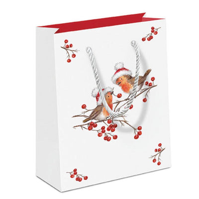 Ambiente geschenktas christmas robins