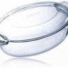 Pyrex essential ovale schotel met deksel glas 38x23cm 5,8l