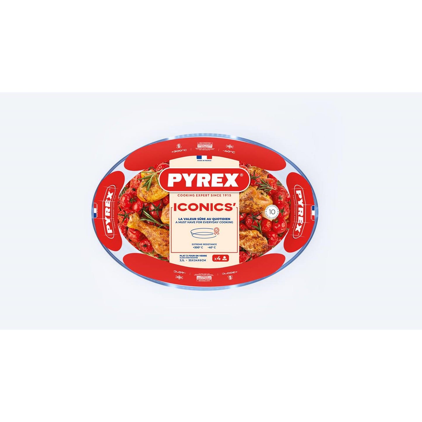 Pyrex ovenschaal ovaal 3l 35x24cm