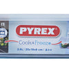 Pyrex schaal met deksel 25x20cm glas