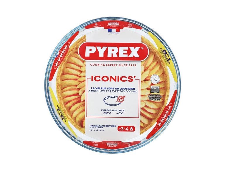 Pyrex taartvorm glas 25cm 1,1l
