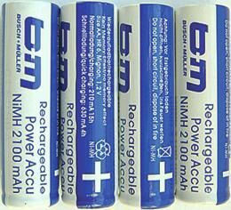 Busch + müller akkubatterie rechargeable bat.b m f.ixon set á 4 pices