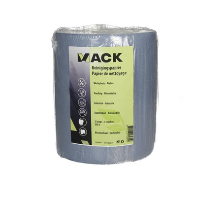 Mack 1069844 - huishoudrol blauw 350 vellen 19 x 20 cm 2 laags | 10 stuks