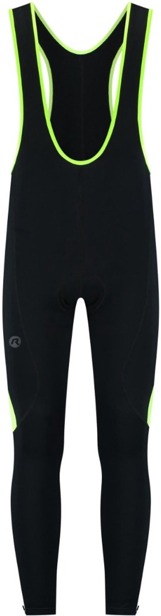 Rogelli core colored fietsbroek heren - bretels - zwart fluorgeel - s