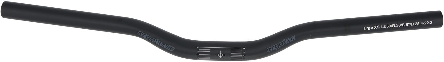 Ergotec stuur atb xs 25,4 550mm 6° mat zwart