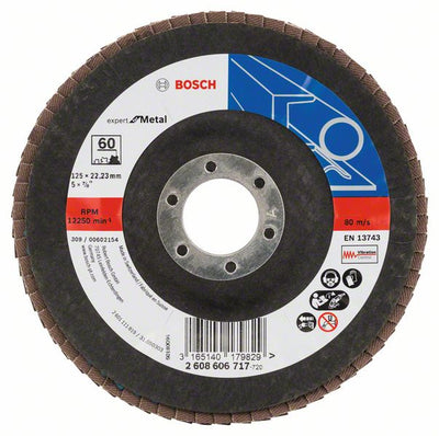 Bosch accessoires 1 lamellenschijf 125 x551, expert for metal haaks, k60 - 2608606717