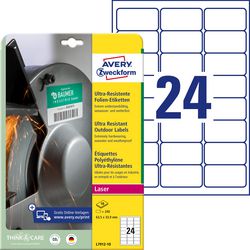 Etiketten weerbestendig avery l7912-10 10 stuks wit
