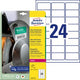Avery etiketten weerbestendig l7912-10 10 stuks wit