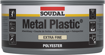 Soudal metal plastic extra fine | polyesterplamuur | 2 kg | wit | 30035 - 103425