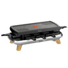 Tefal re610d 3in1 8-persoons raclette zwart rvs hout