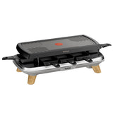 Tefal re610d 3in1 8-persoons raclette zwart rvs hout - afbeelding 2