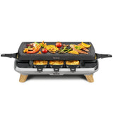 Tefal re610d 3in1 8-persoons raclette zwart rvs hout - afbeelding 1