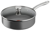 Tefal renew+ hapjespan - ø24 cm - met deksel - keramisch - pfas-vrij - geschikt voor inductie - afbeelding 1