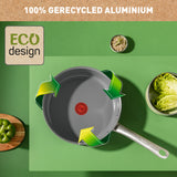 Tefal renew+ hapjespan - ø24 cm - met deksel - keramisch - pfas-vrij - geschikt voor inductie - afbeelding 3