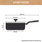Tefal renew+ hapjespan - ø24 cm - met deksel - keramisch - pfas-vrij - geschikt voor inductie - afbeelding 6