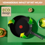 Tefal kookgerei tefal renew black wokpan 28 cm zwart - afbeelding 6