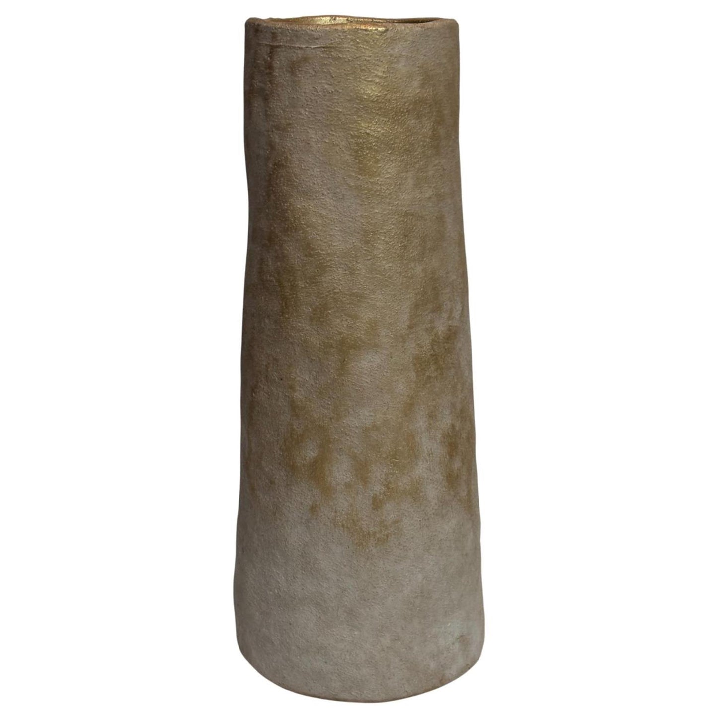 Mansion atmosphere vaas isa beige wit keramek 11.5x29cm