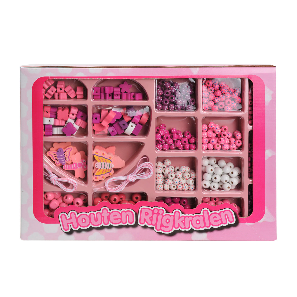 Houten rijgkralen, 825st.