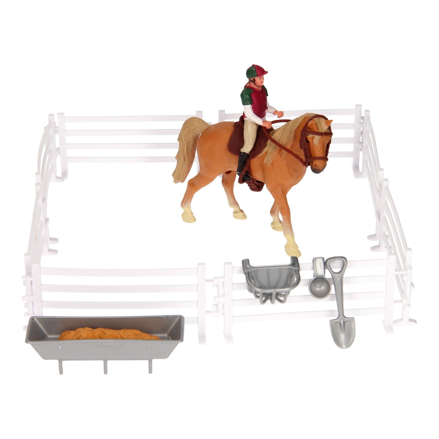 Kids Globe Globe Speelset Paard, Ruiter met Accessoires, 1:24