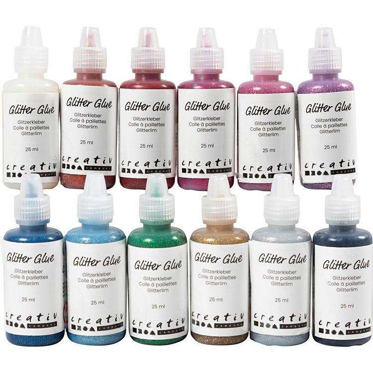 Creativ company http: www.cchobby.nl glitterlijm-diverse-kleuren-12x25-ml-1-doos
