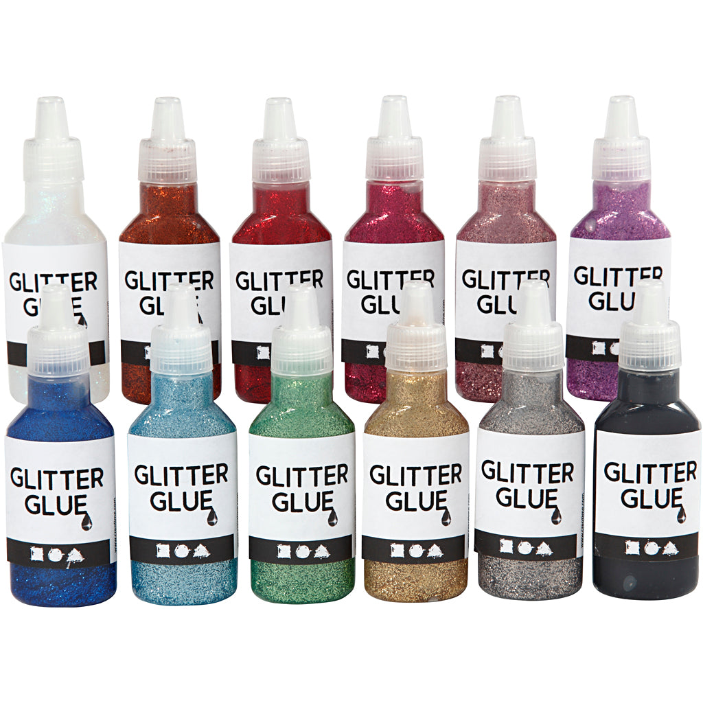 Creativ company http: www.cchobby.nl glitterlijm-diverse-kleuren-12x25-ml-1-doos
