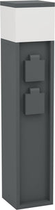 Eglo park5 stopcontact zuil buiten - e27 - 50 cm - antraciet wit