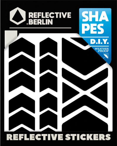 Reflective berlin reflexaufkleber shapes refl.sticker refl.berlin chevrons black