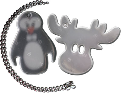 4-act reflexanhänger refl.tag pinguin+elk w.chain