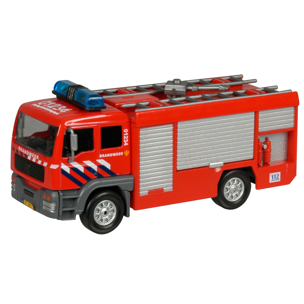 Brandweer blusauto met licht en geluid