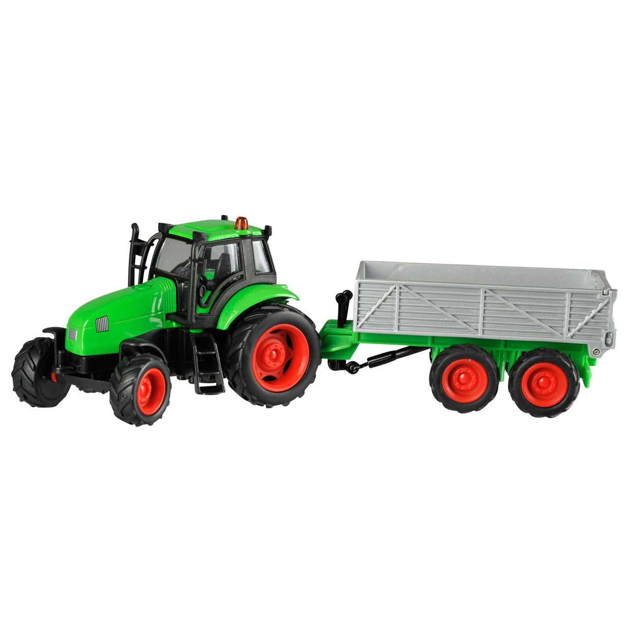 Kids Globe Globe Tractor met Aanhanger Licht Geluid 1:32