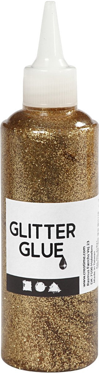 Creativ company glitterlijm goud, 118ml