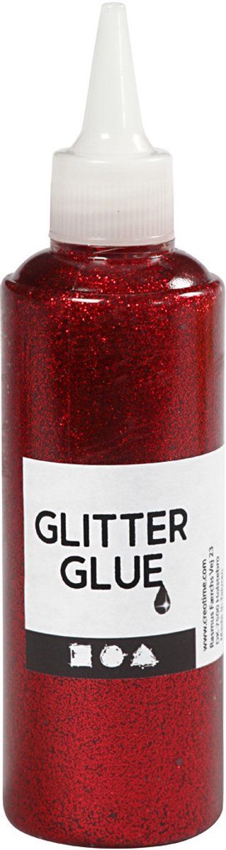 Creativ company glitterlijm rood 118 ml