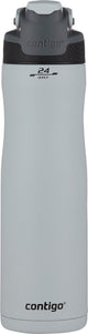 Contigo ashland chill drinkfles met rietje, grote bpa-vrije roestvrijstalen waterfles, thermosfles lekvrij, houdt dranken tot 24 uur koel; voor sport, fietsen, joggen, wandelen, 720 ml | macaroon