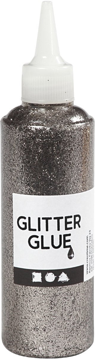 Creativ company cc glitter glue, silver, 118 ml 1 bottle