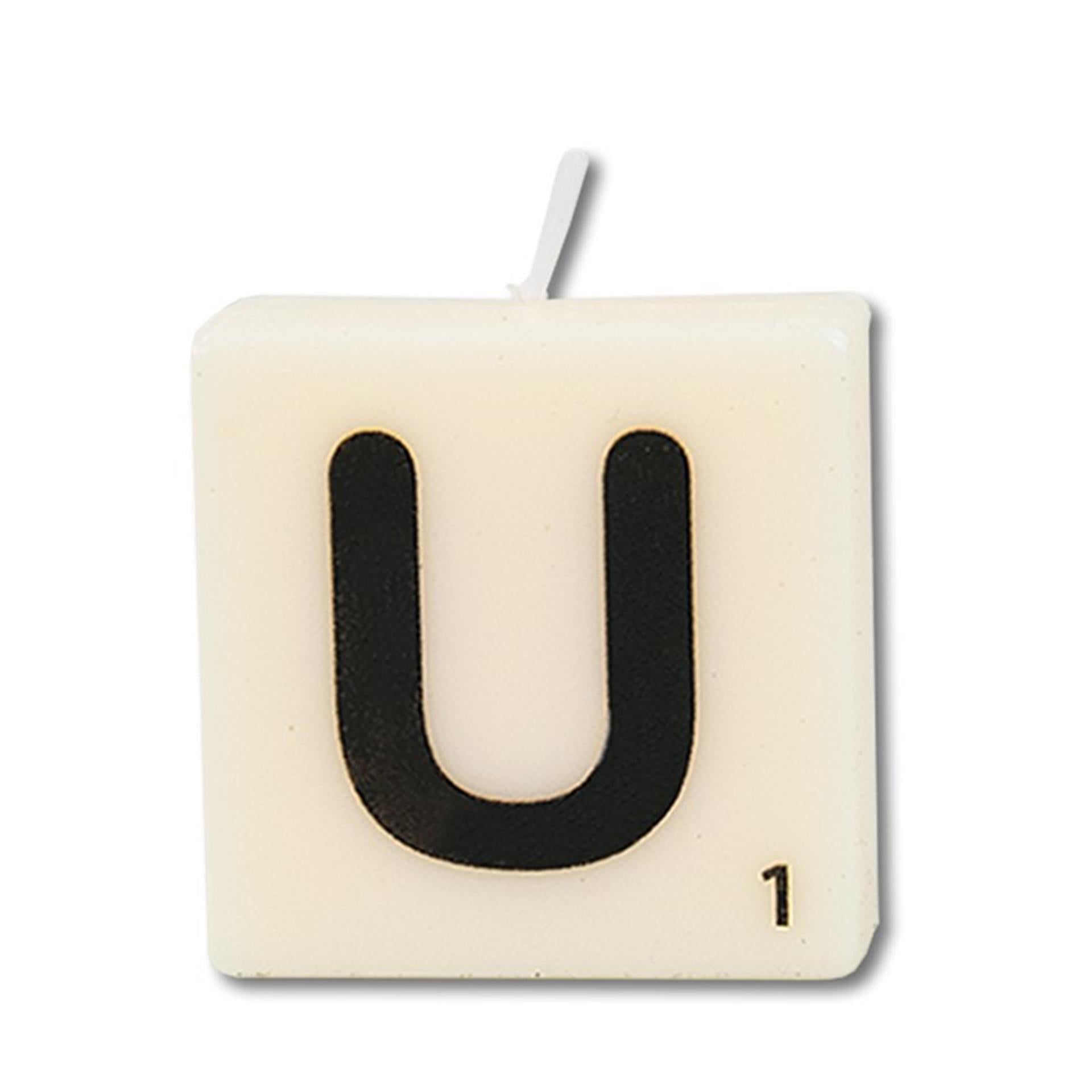 Paperdreams letter kaarsje letter u, set van 4