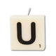 Paperdreams letter kaarsje letter u, set van 4