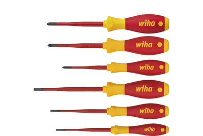 Wiha schroevendraaierset softfinish electric slimfix (rood geel, 6-delig)
